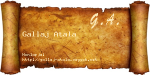 Gallaj Atala névjegykártya